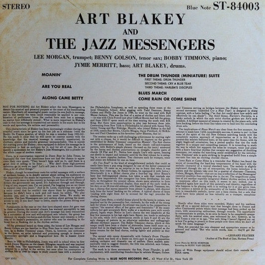 Art Blakey & The Jazz Messengers - Art Blakey And The Jazz Messengers = モーニン (Vinyl, LP, Album, Limited Edition, Reissue, Stereo) Very Good Plus (VG+) / Very Good Plus (VG+)