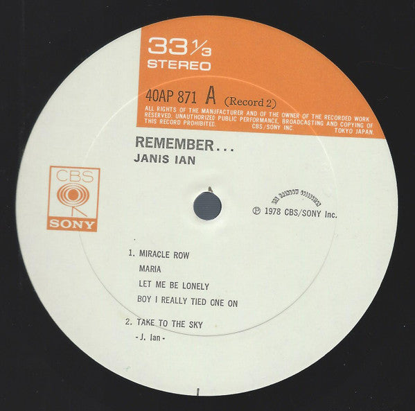 Janis Ian - Remember ... (Vinyl, LP, Album)