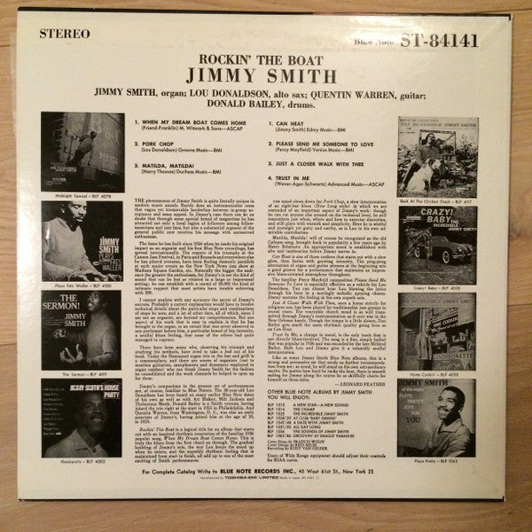Jimmy Smith - Rockin' The Boat (Vinyl, LP, Reissue) Near Mint (NM or M-) / Near Mint (NM or M-)