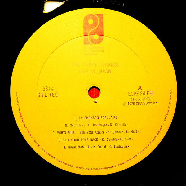 The Three Degrees - Live In Japan (Vinyl, LP, Album)