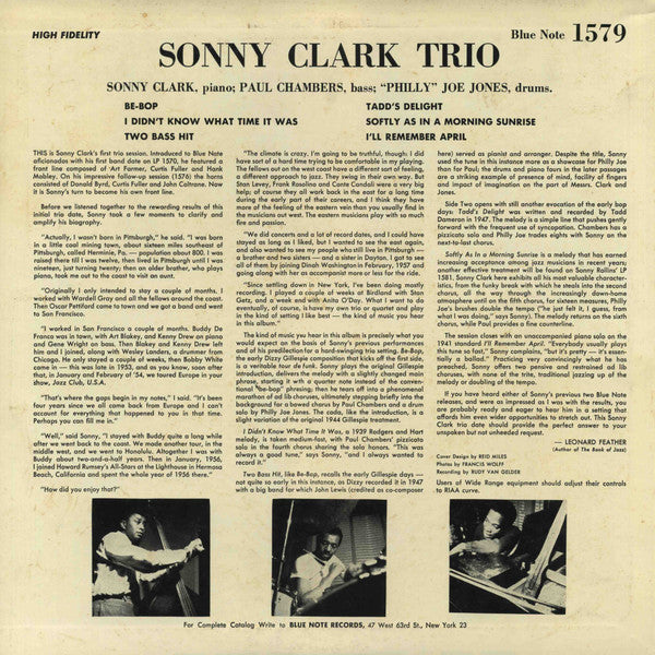 Sonny Clark Trio - Sonny Clark Trio (Vinyl, LP, Album, Reissue, Ste...