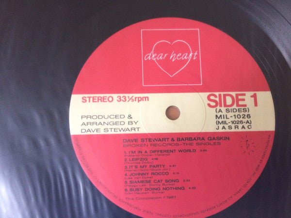 Dave Stewart & Barbara Gaskin - Broken Records - The Singles (Vinyl, LP, Compilation) Very Good (VG) / Fair (F)