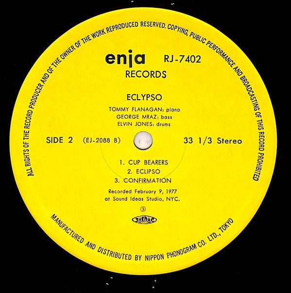 Tommy Flanagan Trio - Eclypso (Vinyl, LP, Album) Very Good Plus (VG+) / Good Plus (G+)