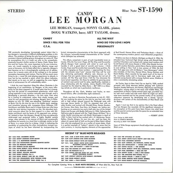 Lee Morgan - Candy (Vinyl, LP, Album, Reissue, Stereo) Near Mint (NM or M-) / Near Mint (NM or M-)