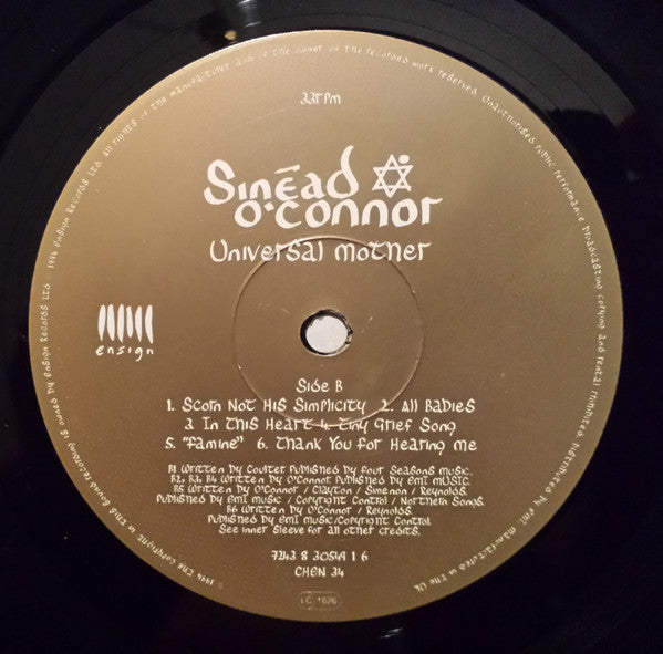 Sinéad O'Connor - Universal Mother (Vinyl, LP, Album) Very Good Plus (VG+) / Near Mint (NM or M-)