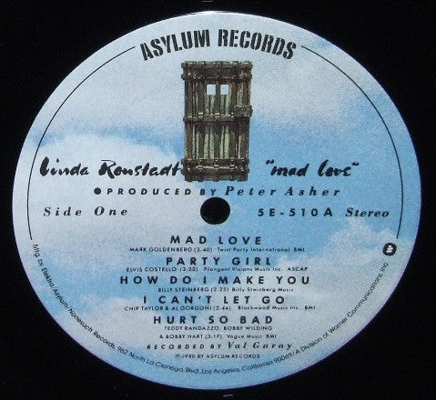 Linda Ronstadt - Mad Love (Vinyl, LP, Album) Very Good (VG) / Very Good (VG)