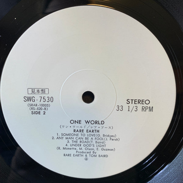 Rare Earth - One World (Vinyl, LP, Album, Promo, Stereo) Very Good Plus (VG+) / Very Good (VG)