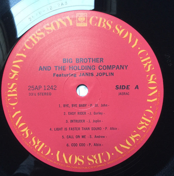 Big Brother & The Holding Company - Big Brother & The Holding Company (Vinyl, LP, Album, Stereo, Reissue) Near Mint (NM or M-) / Very Good Plus (VG+)
