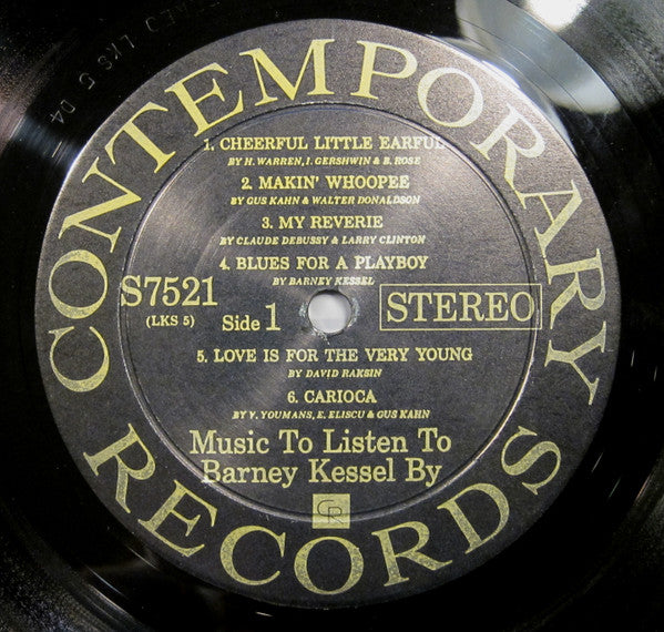 Barney Kessel - Music To Listen To Barney Kessel By (Vinyl, LP, Album, Stereo) Very Good (VG) / Very Good (VG)