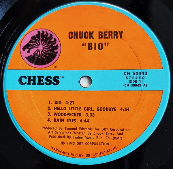 Chuck Berry - Bio (Vinyl, LP, Album) Very Good (VG) / Fair (F)