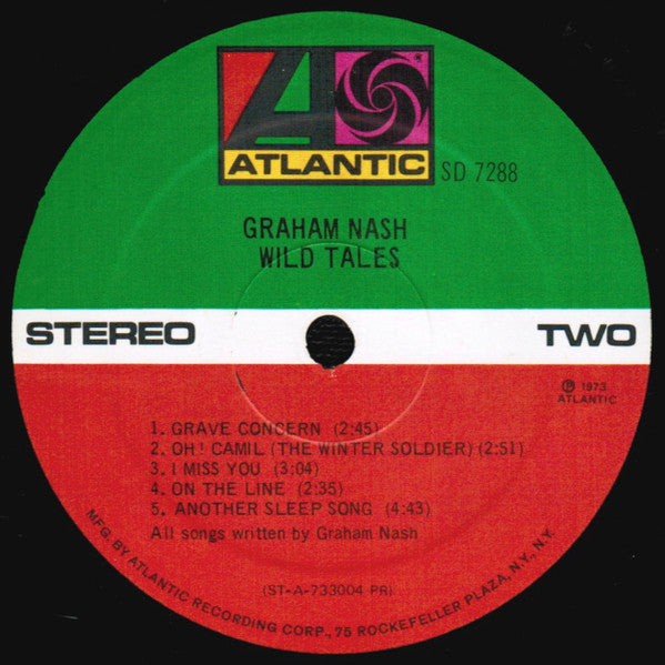 Graham Nash - Wild Tales (Vinyl, LP, Album, Stereo) Very Good (VG) / Very Good (VG)