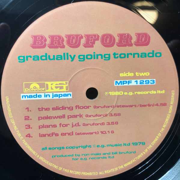 Bruford - Gradually Going Tornado (Vinyl, LP, Album)