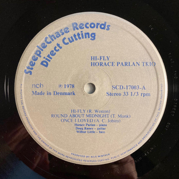 Horace Parlan Trio - Hi-Fly (Vinyl, LP, Album, Limited Edition) Very Good (VG) / Very Good (VG)
