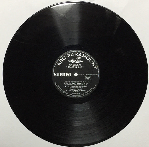 Ray Charles - Ballad In Blue (Vinyl, LP, Compilation, Stereo) Very Good Plus (VG+) / Very Good Plus (VG+)