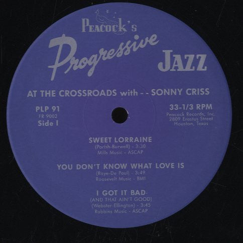 Sonny Criss - At The Crossroads (Vinyl, LP, Album, Limited Edition,...