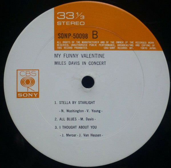 Miles Davis - My Funny Valentine - Miles Davis In Concert (Vinyl, L...