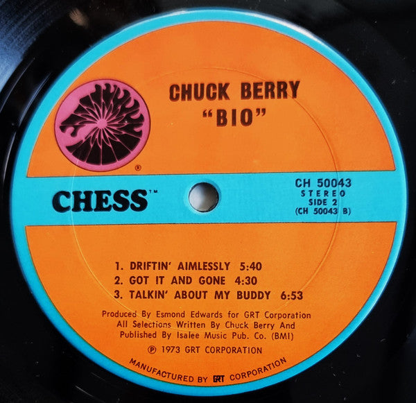 Chuck Berry - Bio (Vinyl, LP, Album) Very Good (VG) / Fair (F)