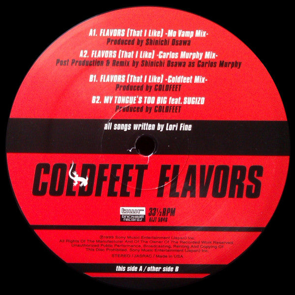 Coldfeet - Flavors (Vinyl, 12") Very Good Plus (VG+) / Very Good Plus (VG+)
