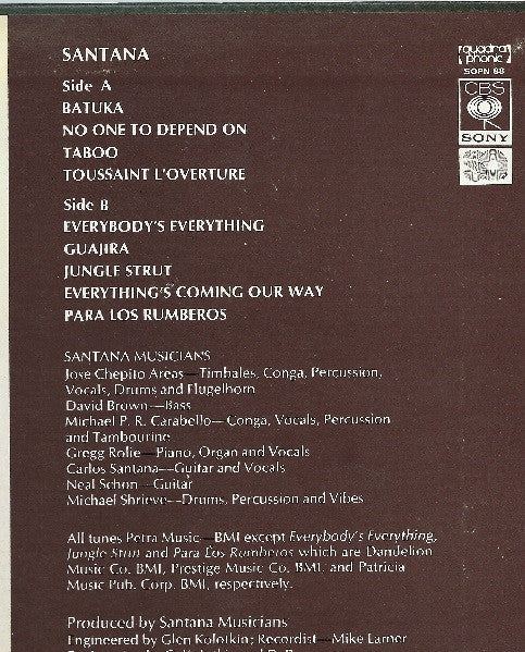 Santana - Santana = サンタナIII (Vinyl, LP, Album, Reissue, Quadraphonic)