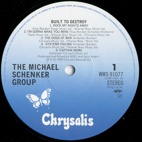 The Michael Schenker Group - Built To Destroy (Vinyl, LP, Album)