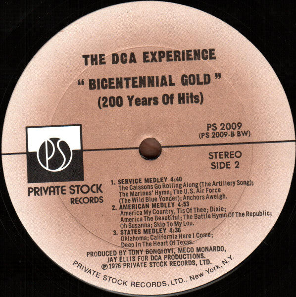 The DCA Experience - Bicentennial Gold (200 Years Of Hits) (Vinyl, LP, Album) Very Good Plus (VG+) / Very Good (VG)