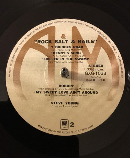 Steve Young (2) - Rock Salt And Nails (Vinyl, LP, Album) Very Good Plus (VG+) / Very Good (VG)