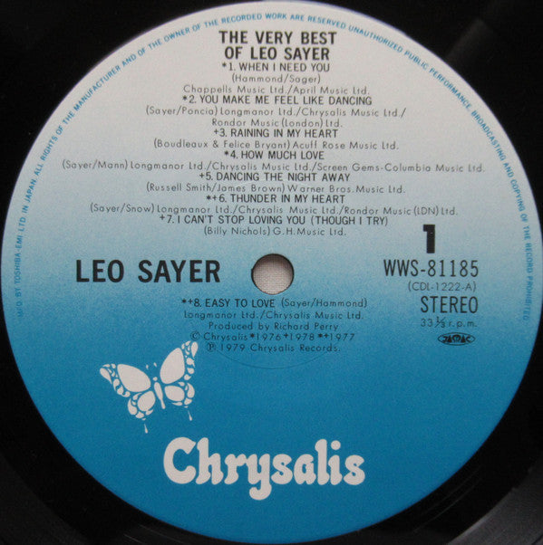 Leo Sayer - The Very Best Of Leo Sayer (Vinyl, LP, Compilation) Very Good Plus (VG+) / Very Good Plus (VG+)