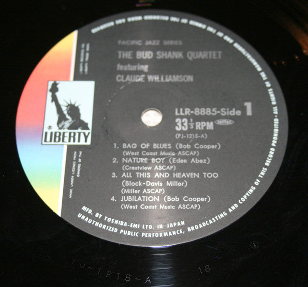 Bud Shank Quartet - Bud Shank (Vinyl, LP, Album, Reissue) Very Good (VG) / Very Good (VG)
