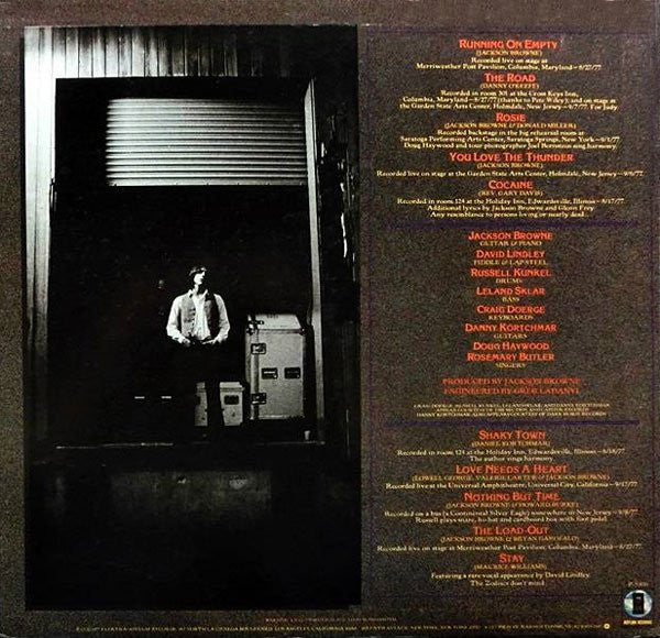 Jackson Browne - Running On Empty (Vinyl, LP, Album, Reissue)