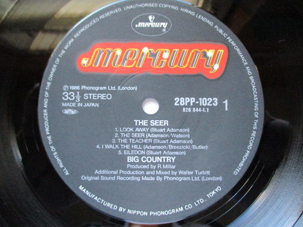 Big Country - The Seer (Vinyl, LP, Album) Very Good (VG) / Very Good (VG)