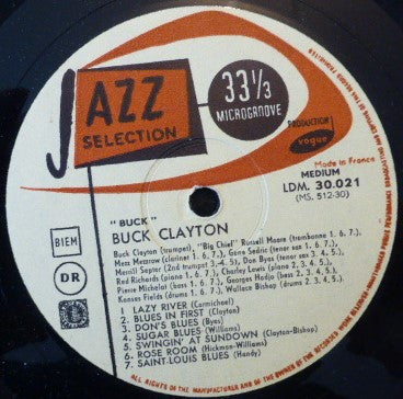 Buck Clayton - Buck (Vinyl, LP, Album, Mono) Very Good (VG) / Very Good (VG)