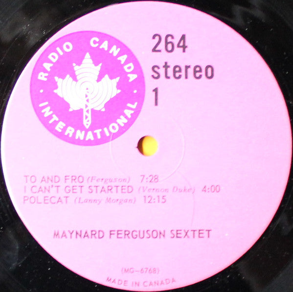 Maynard Ferguson Sextet - Maynard Ferguson Sextet (Vinyl, LP, Album, Reissue, Stereo) Good Plus (G+) / Very Good (VG)