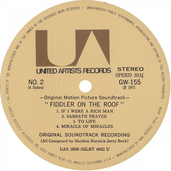 John Williams (4) - Fiddler On The Roof (Original Motion Picture So...