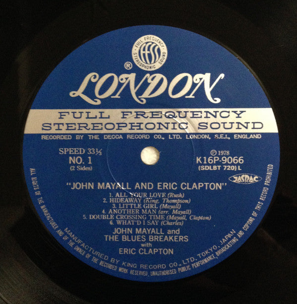 John Mayall - Blues Breakers (Vinyl, LP, Album, Stereo, Reissue) Near Mint (NM or M-) / Very Good Plus (VG+)