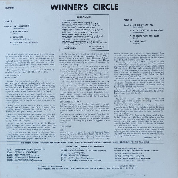 Various - Winner's Circle (Vinyl, LP, Album, Reissue, Mono) Very Good Plus (VG+) / Very Good Plus (VG+)