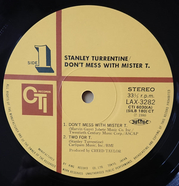 Stanley Turrentine - Don't Mess With Mister T. (Vinyl, LP, Album, Limited Edition, Reissue, Stereo) Very Good Plus (VG+) / Very Good (VG)