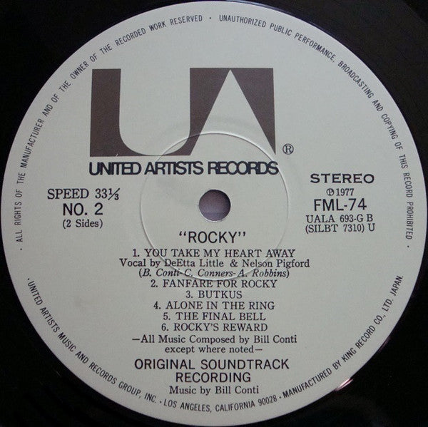 Bill Conti - Rocky - Original Motion Picture Score (Vinyl, LP, Album)