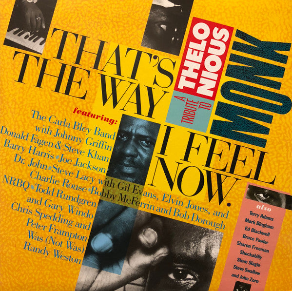 Various - That's The Way I Feel Now - A Tribute To Thelonious Monk (2xVinyl, LP, Album, Stereo) Very Good (VG) / Very Good (VG)