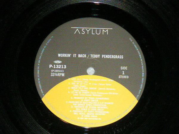Teddy Pendergrass - Workin' It Back (Vinyl, LP, Album) Very Good (VG) / Very Good (VG)