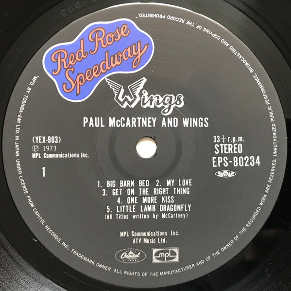 Wings (2) - Red Rose Speedway (Vinyl, LP, Album, Reissue) Very Good (VG) / Good Plus (G+)