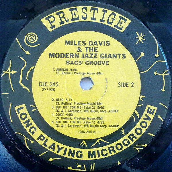 Miles Davis - Bags Groove (Vinyl, LP, Album, Reissue, Repress)
