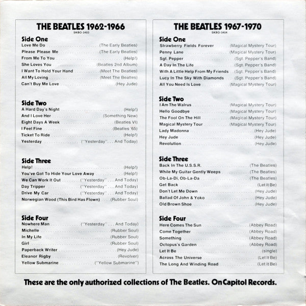 The Beatles - 1962-1966 (Vinyl, LP, Compilation)
