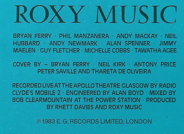 Roxy Music - The High Road (Vinyl, LP, Mini-Album, Stereo) Very Good Plus (VG+) / Very Good (VG)