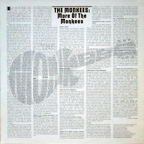 The Monkees - More Of The Monkees (Vinyl, LP, Album, Reissue) Very Good (VG) / Very Good Plus (VG+)