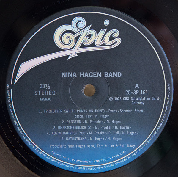 Nina Hagen Band - Nina Hagen Band (Vinyl, LP, Album, Stereo) Near Mint (NM or M-) / Very Good Plus (VG+)