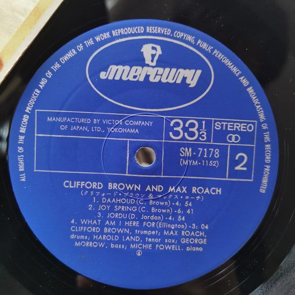 Clifford Brown And Max Roach - Clifford Brown And Max Roach (Vinyl, LP, Album, Reissue, Stereo) Very Good (VG) / Very Good (VG)
