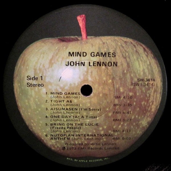 John Lennon - Mind Games (Vinyl, LP, Album, Stereo) Very Good (VG) / Very Good (VG)