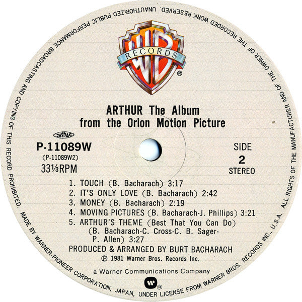 Various - Arthur (The Album) (Vinyl, LP, Album) Very Good (VG) / Very Good (VG)