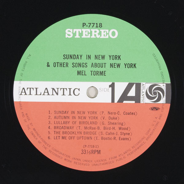 Mel Tormé - Sings Sunday In New York And Other Songs About New York (Vinyl, LP, Album, Reissue, Stereo) Very Good (VG) / Very Good Plus (VG+)