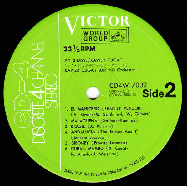 Xavier Cugat - My Shawl (Vinyl, LP, Album, Stereo, Quadraphonic) Good Plus (G+) / Good Plus (G+)